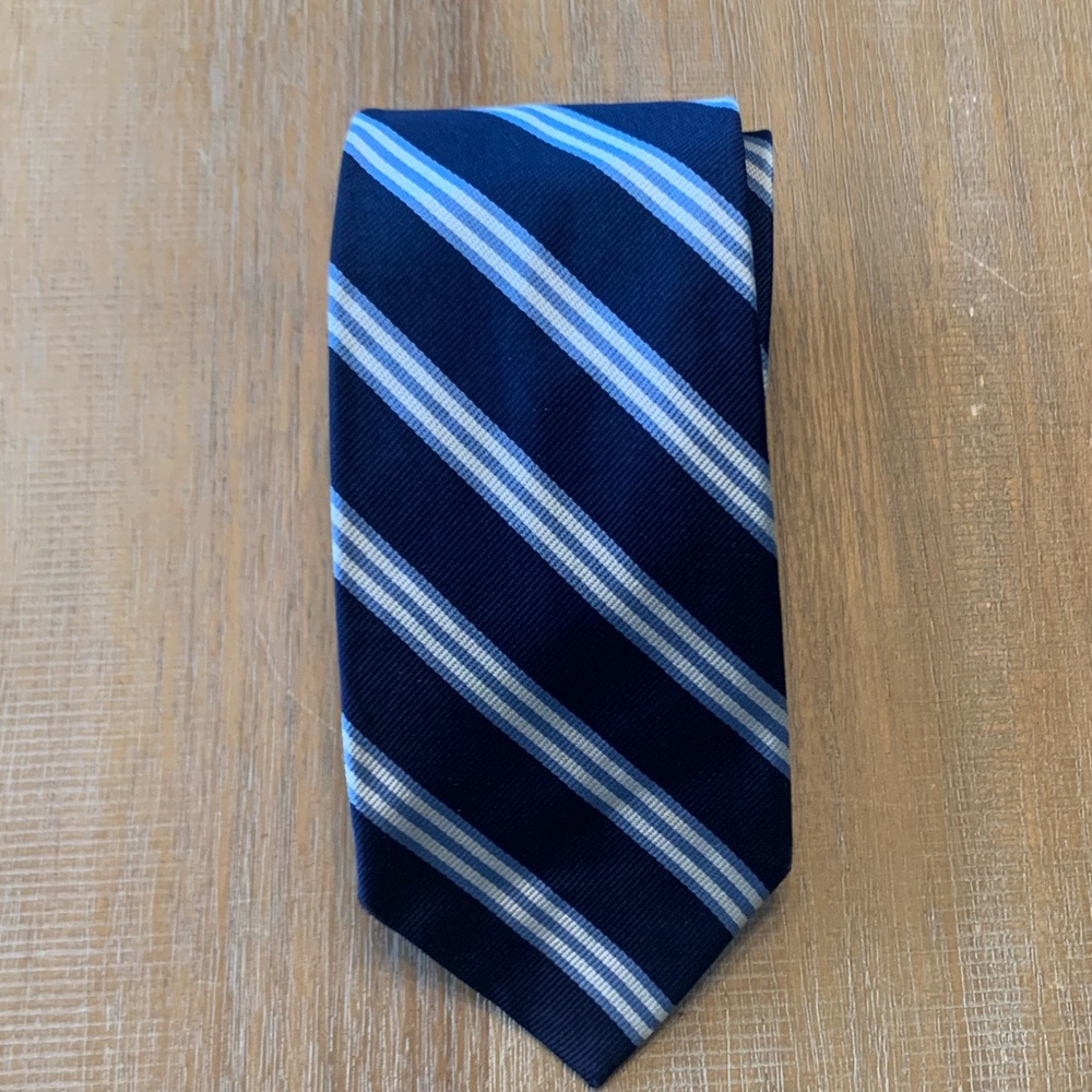 JCrew Navy Striped Tie
